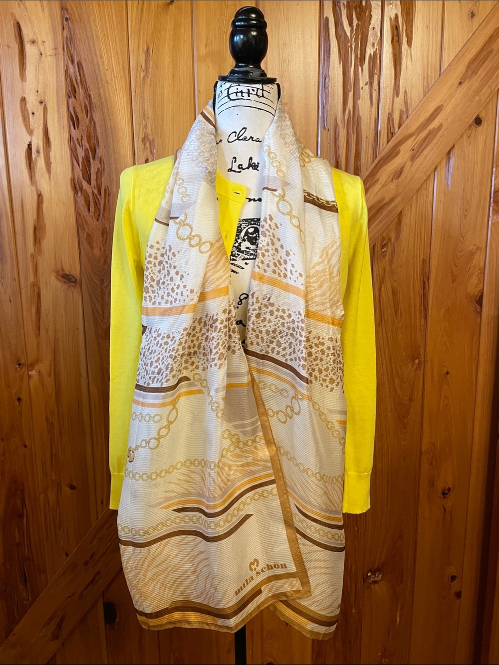 Mila Schon Printed Silk Scarf